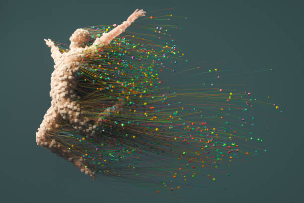 abstrakcja skaczący człowiek z drutami - niezależność pojęcie obrazy zdjęcia i obrazy z banku zdjęć