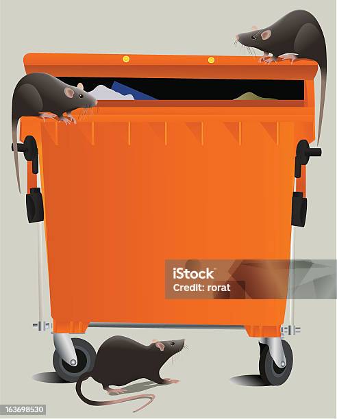 쥐에서 Rubbish 수거장 쓰레기에 대한 스톡 벡터 아트 및 기타 이미지 - 쓰레기, 쥐, 쓰레기 처리장