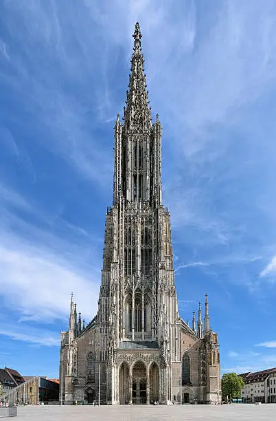 Ulm Minster, the tallest church in the world with height 161.5 metres (530 ft), Germany