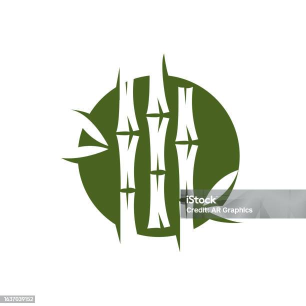 Bamboo Tree Sign Tropical Bamboo Forest Logo Tree Trunk And Leaf Design Vector ...
