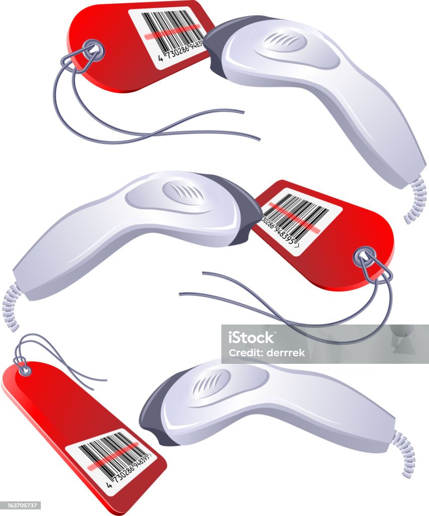 Barcode Scanner Label Tag Stock Illustration - Download Image Now - Bar ...