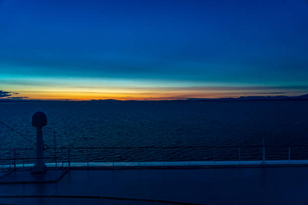 The view of Burrard Inlet, West Vancouver, Canada.
