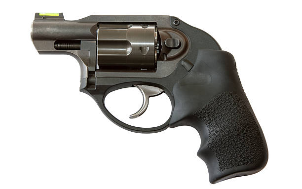 revolver auf weiß - sport clipping path handgun pistol stock-fotos und bilder