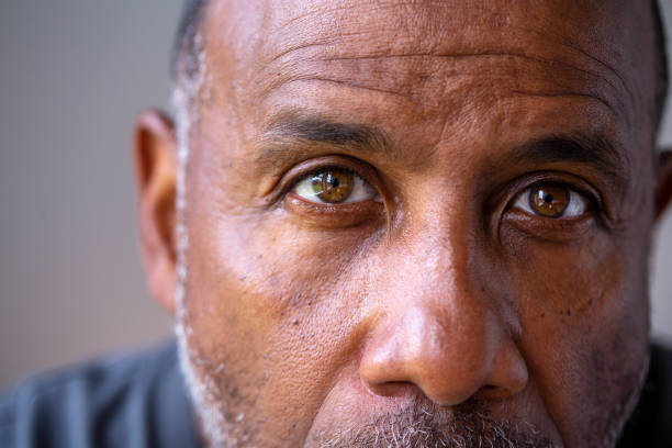 istock Mature African American man with a serious look on his face. 1637160643