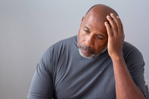 istock Older man not feeling well and having a headache. 1637161707