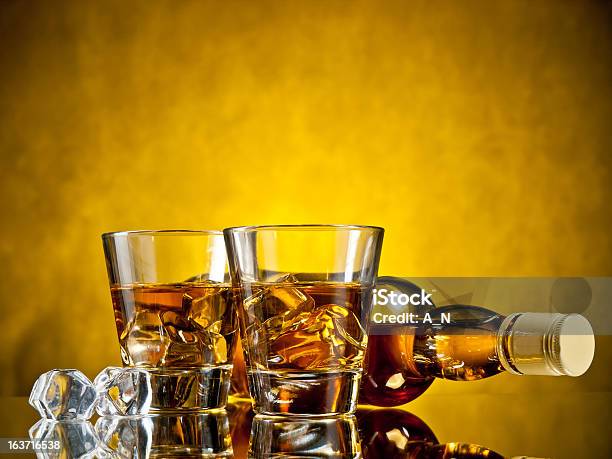 Two Drinks Stock Photo - Download Image Now - Alcohol - Drink, Bottle, Brown
