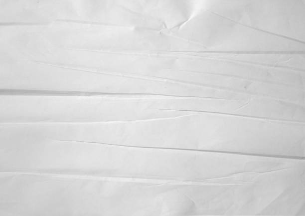 istock Crumpled grunge white paper background texture, asset for graphic design 1637170048