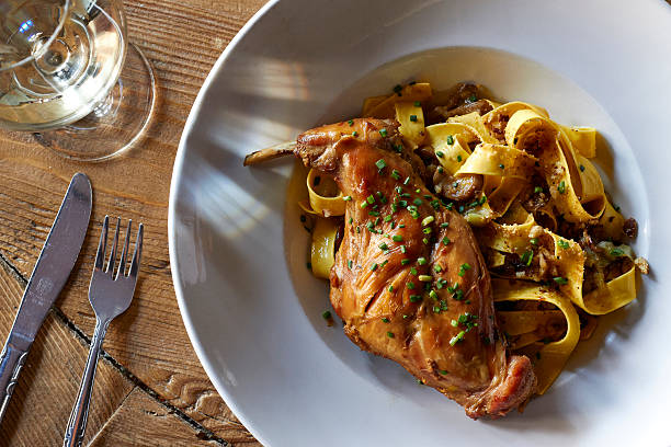 Braised Rabbit Leg stock photo