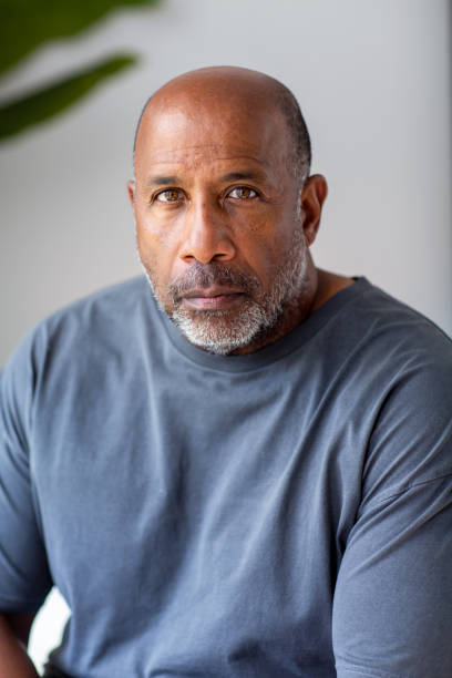 istock Mature African American man with a serious look on his face. 1637183676