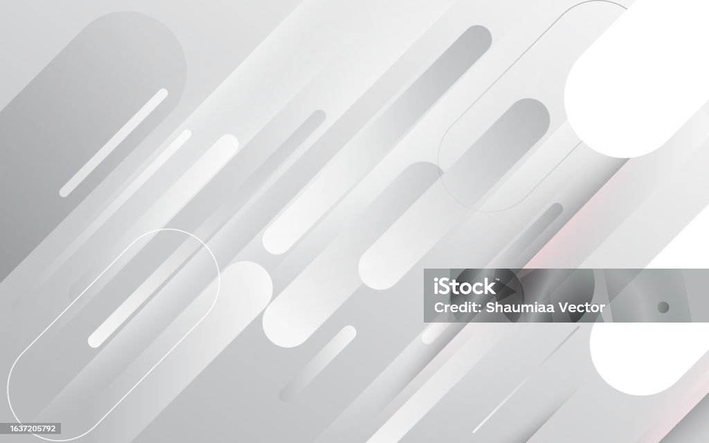 Abstract Shapes Gray Modern Abstract Grey And White Gradient Diagonal Geometric Round Shape ...