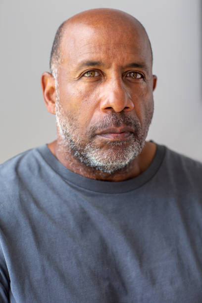 istock Mature African American man with a serious look on his face. 1637208938