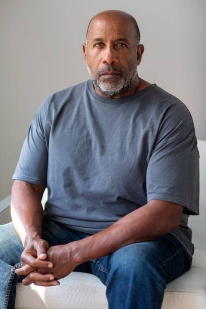 istock Mature African American man with a serious look on his face. 1637214667