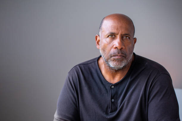 istock Mature African American man with a serious look on his face. 1637215172
