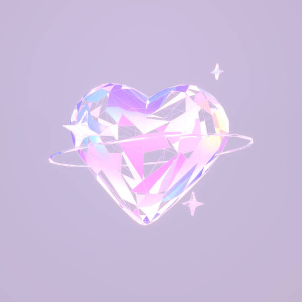 istock glossy wireframe heart with bling bling stars 1637255774