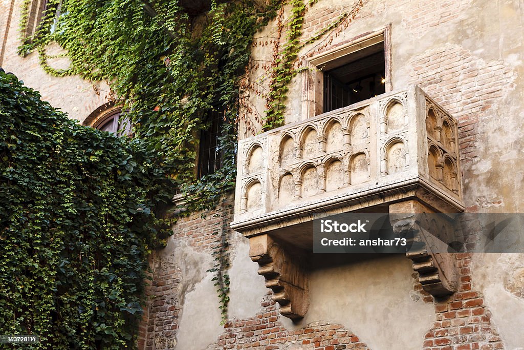 O famoso Sacada de Julieta Capuleto casa em Verona - Royalty-free Verona - Itália Foto de stock