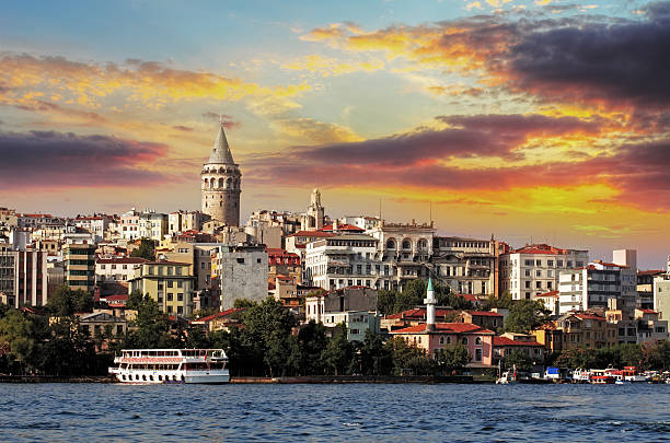 istock A sunset in Istanbul at Galata district, Turkey 163729171