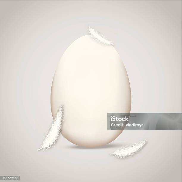 Ei Mit Federn Stock Vektor Art und mehr Bilder von Ei - Ei, Osterei, Tierisches Haar