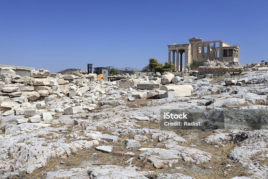 View of Erechtheum View of Erechtheum at acropolis of Athens, Greece Acropolis - Athens Stock Photo