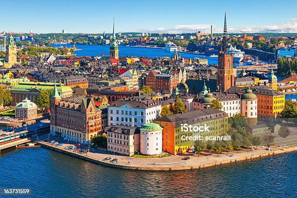 Aerial Panorama Of Stockholm Sweden Stock Photo - Download Image Now - Stockholm, Sweden, City
