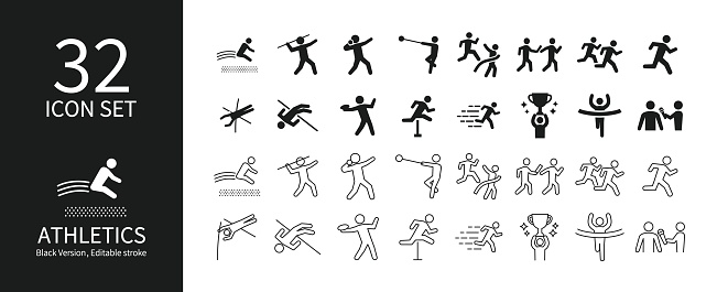 Icon sets related to various athletics