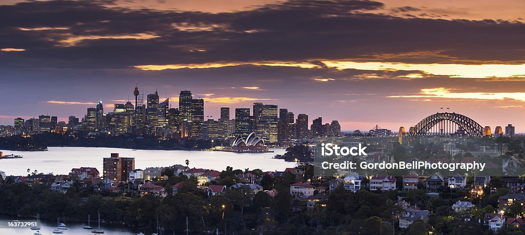 Puerto de Sydney al atardecer - Foto de stock de Aire libre libre de derechos