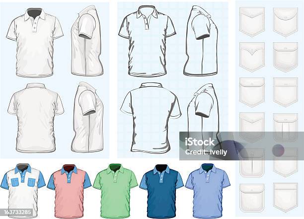 メンズポロシャツシャツデザインテンプレート - シャツのベクターアート素材や画像を多数ご用意 - シャツ, ポロシャツ, 白色