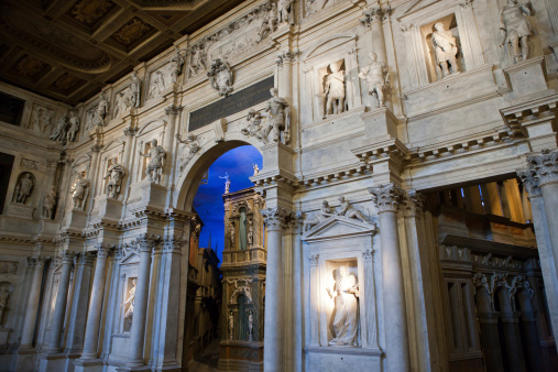 Italy, Vicenza, the Teatro Olimpico of the architect Andrea Palladio