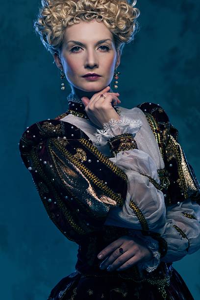 istock Haughty queen in royal dress 163734237