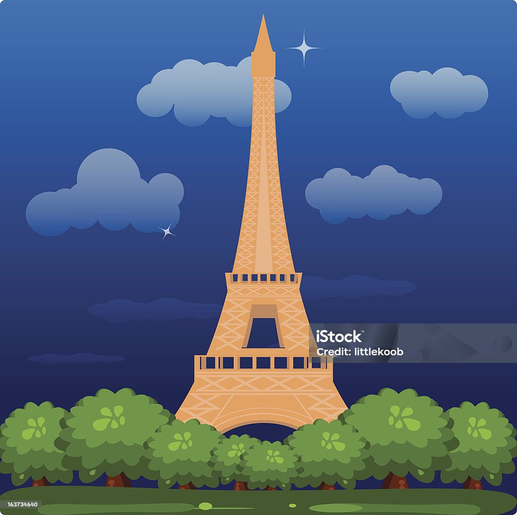 Tour Eiffel - clipart vectoriel de Arbre libre de droits