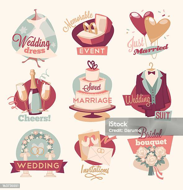 ウェディング Emblems - イラストレーションのベクターアート素材や画像を多数ご用意 - イラストレーション, ウェディングケーキ, ケーキ