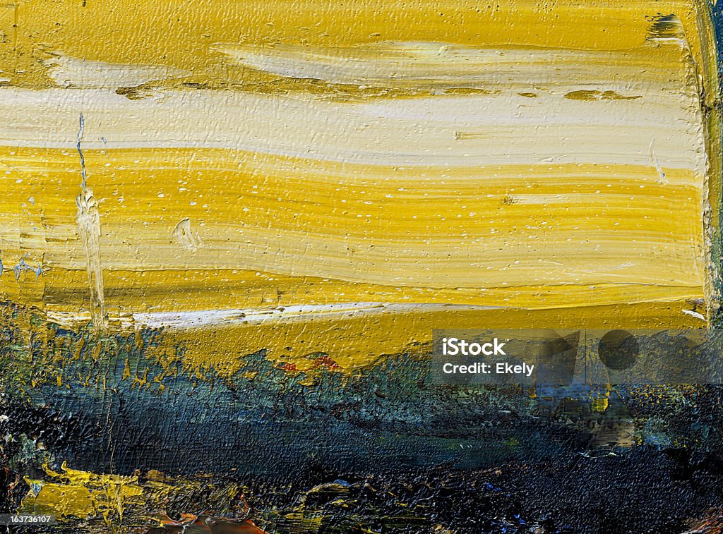 Fundo abstrato arte pintada de amarelo. - Foto de stock de Abstrato royalty-free