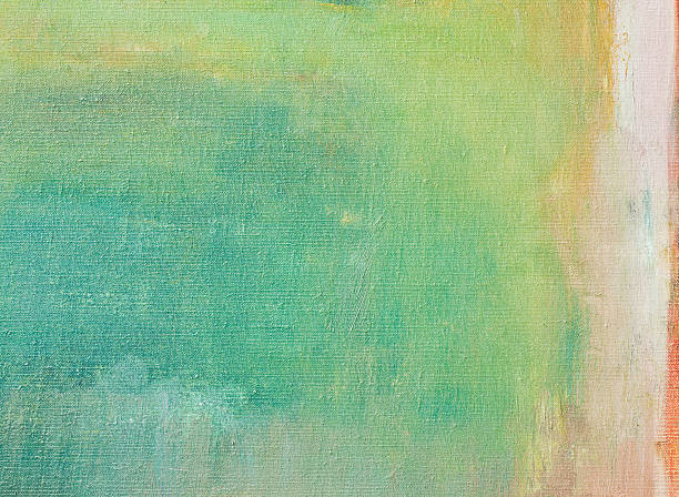 verde abstrato arte pintada de fundo. - oil painting brush stroke abstract green imagens e fotografias de stock