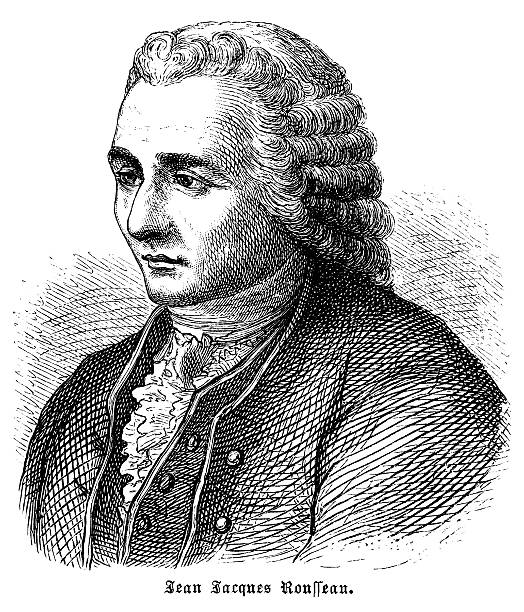 ilustrações de stock, clip art, desenhos animados e ícones de jean-jacques rousseau-antiguidade gravado retrato - literary artist