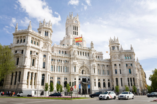 The City Hall of Madrid or the former Palace of Communications, Spain