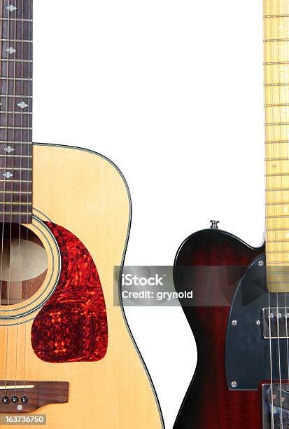 Electric Y Guitarra Acústica Foto de stock y más banco de imágenes de Anticuado - Anticuado, Country, Cuerda de instrumento musical