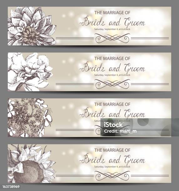 Wedding Invitations Stock Illustration - Download Image Now - Art, Art And Craft, Beauty In Nature
