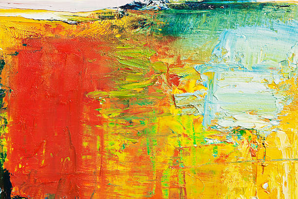 istock Abstract painted yellow and red art backgrounds. 163739346