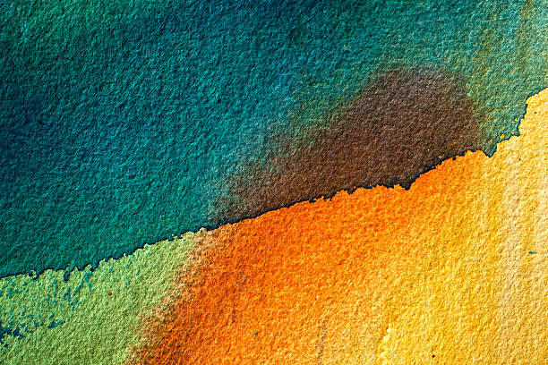 Abstract painted red and green art backgrounds. This is a closeup from a water color painting on high quality paper made with first-class artist paints and tools. Showing paintbrush strokes and paper texture. Photographed in daylight with Canon 5D Mark II camera and 100 mm macro lens. The picture is suitable as backgrounds, wallpaper or decorative art. Created by me. layered artwork stock pictures, royalty-free photos & images