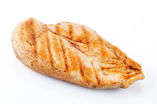 Grilled chicken breast with clipping path Grilled chicken breast with clipping path grilled chicken breast stock pictures, royalty-free photos & images