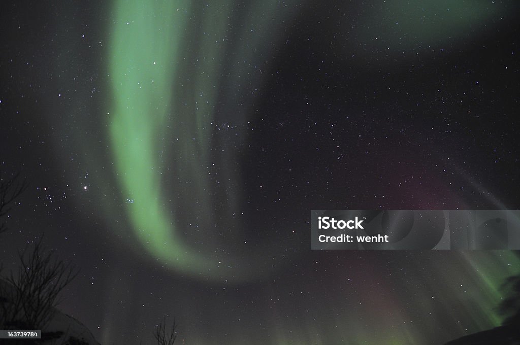 Aurora boreal en el norte de noruega - Foto de stock de Aire libre libre de derechos