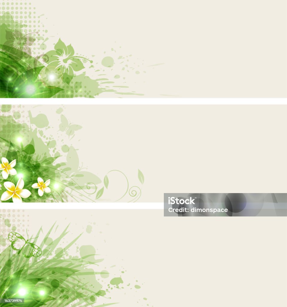 Verde astratto Banner - arte vettoriale royalty-free di Macchia