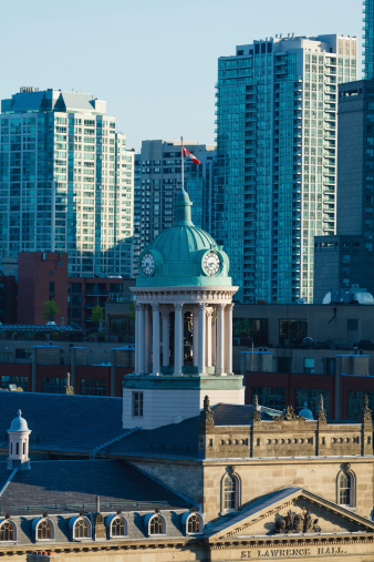 St.Lawrence Hall tower and hi-rise condos, downtown Toronto, Canada