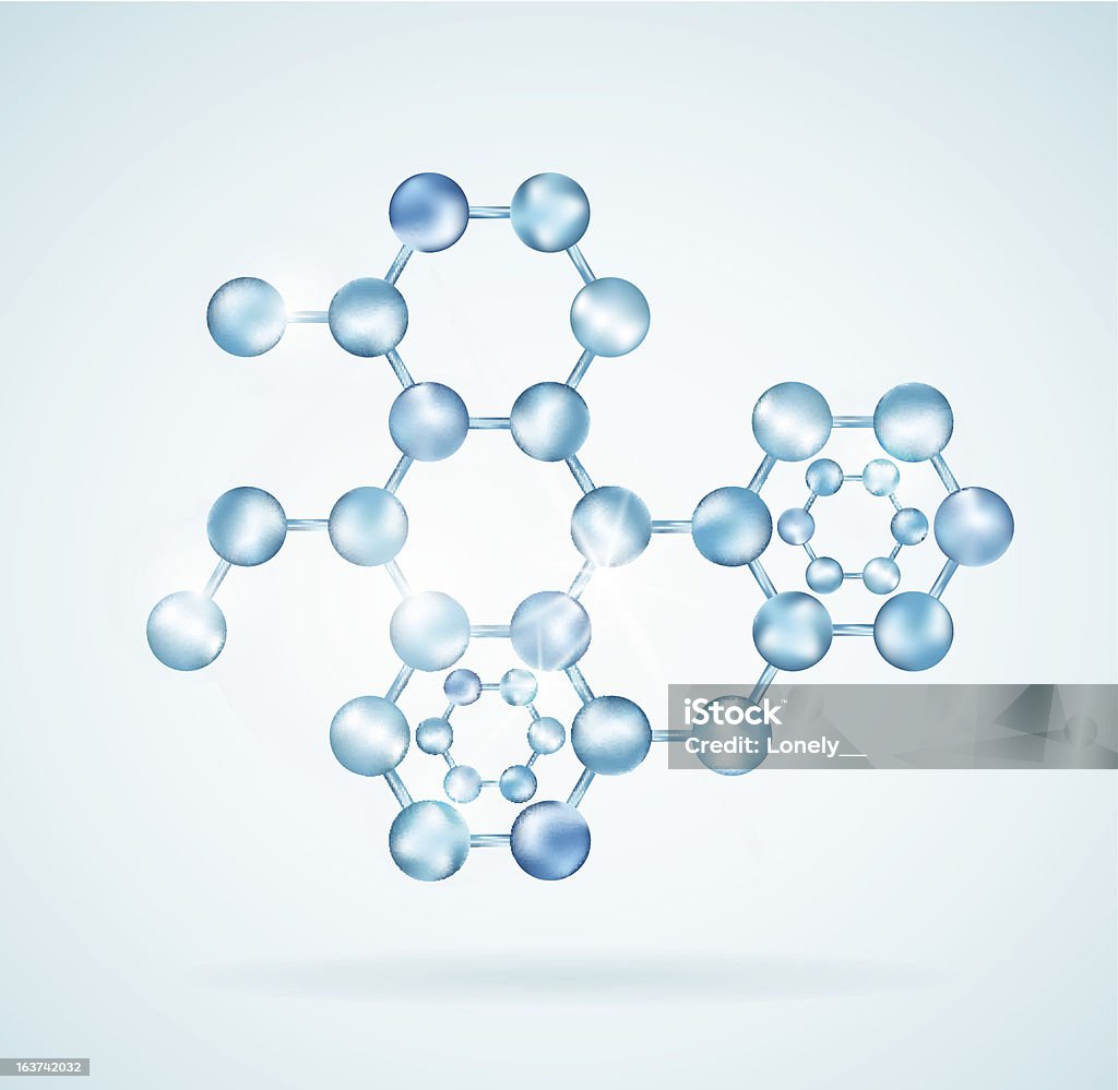 Icono de estructura molecular - arte vectorial de Abstracto libre de derechos