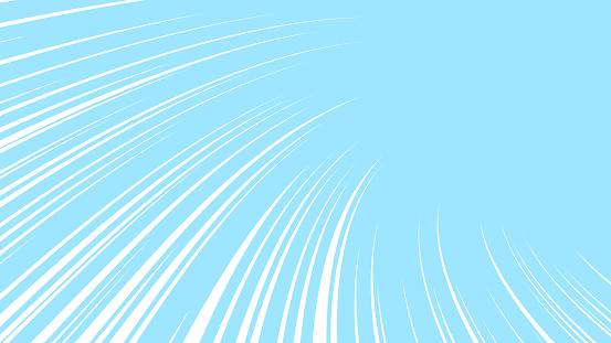 A wavy white saturated line focused on the upper right. Rectangular background illustration material with cartoon effect lines.