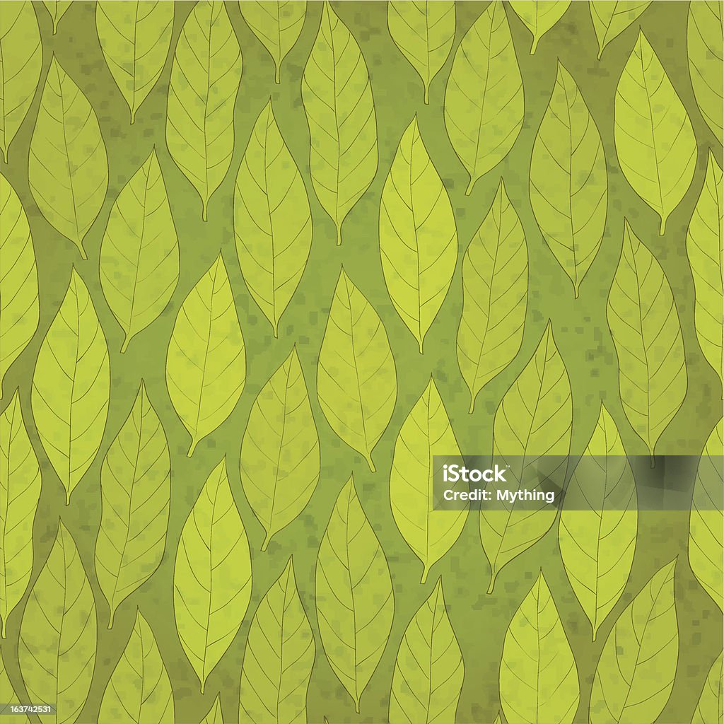 Sem costura verde leafs - Royalty-free Computação Gráfica arte vetorial
