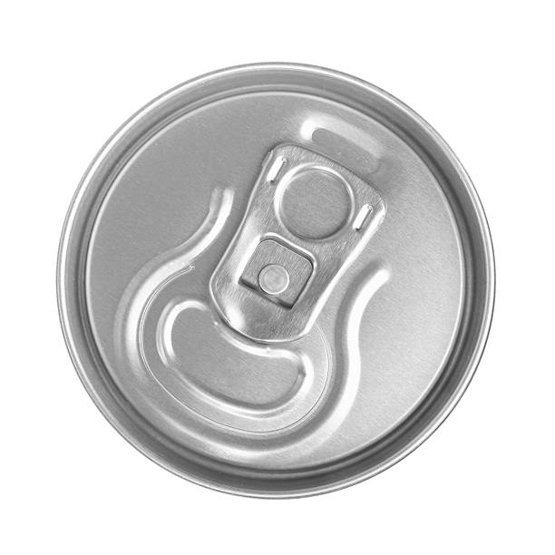 istock Top of silver drink can isolated 163742661