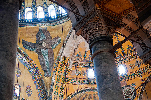 istock Byzantine interior of Aya Sofia in Istanbul Turkey 163742899