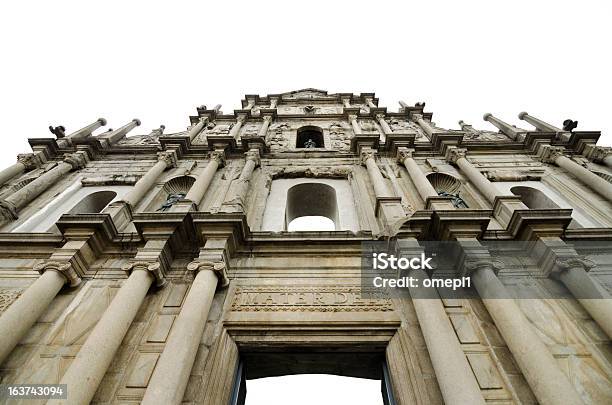 Foto de Ruínas De São Paulo Em Macau Com Branco Céu e mais fotos de stock de Antigo - Antigo, Arcaico, Arquitetura