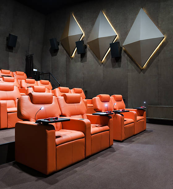 istock Empty Cinema Theater Armchairs 163743522