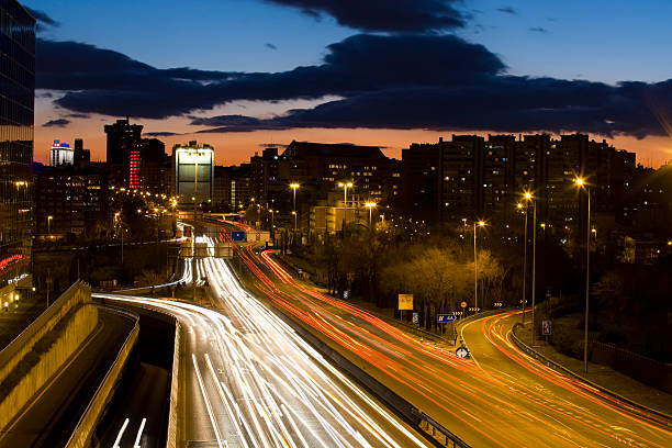 istock Madrid Skyline at Dusk 163744226